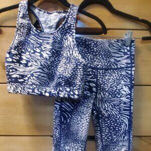 Animal Print Activewear Leggings + Sports Bra Set XS